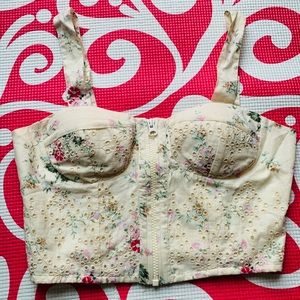 Creme colored crop top